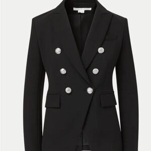 Veronica Beard Miller Dickey Blazer with Silver Buttons